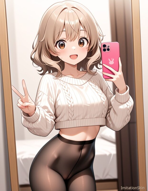 ミカのノーパンパンストイラスト