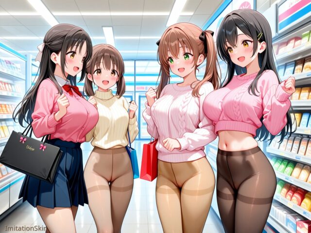 ノーパンパンストでコンビニ